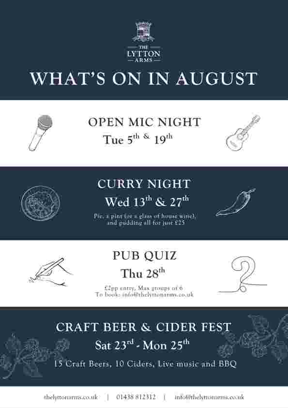 TLA August Whats On