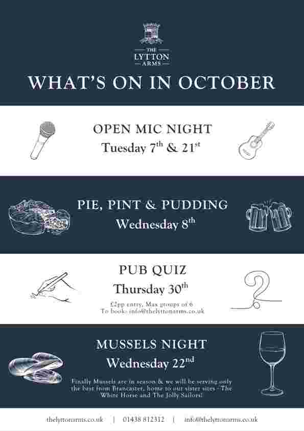 TLA October Whats On