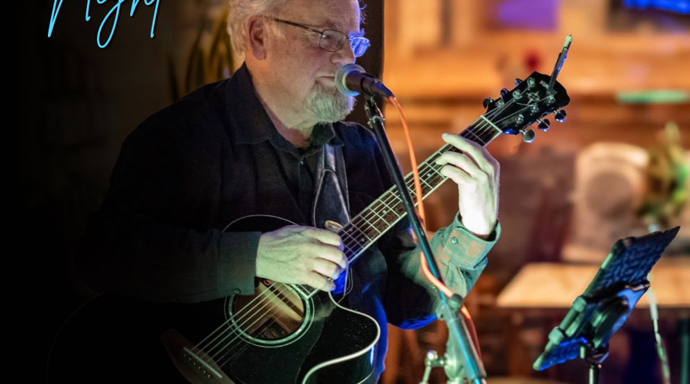 Black And Blue Modern Open Mic Night Instagram Post